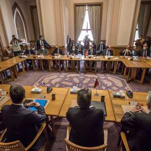 جانب من المفاوضات التركية المصرية. أرشيفية