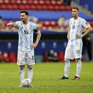 ميسي خلال اللقاء أمام كولومبيا