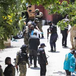 أفراد أمن في مكان اغتيال الرئيس الهايتي.