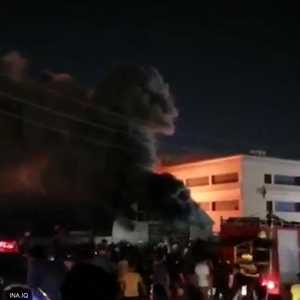 صورة لحريق المستشفى
