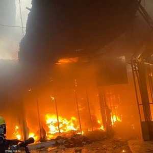 الدفاع المدني يخمد حريقا بفندق وسط كربلاء وينقذ 78 نزيلا