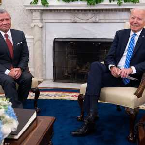 بايدن خلال استقباله العاهل الأردني في البيت الأبيض.