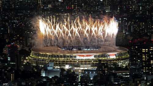 ألعاب نارية زينت استاد طوكيو الأولمبي