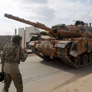 دبابة تركية في شمال سوريا.