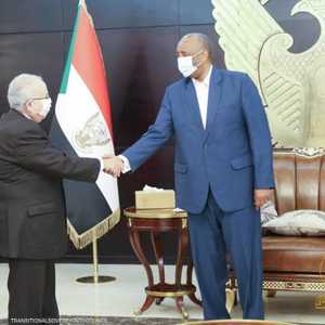 البرهان مستقبلا وزير الخارجية الجزائري رمطان لعمامرة