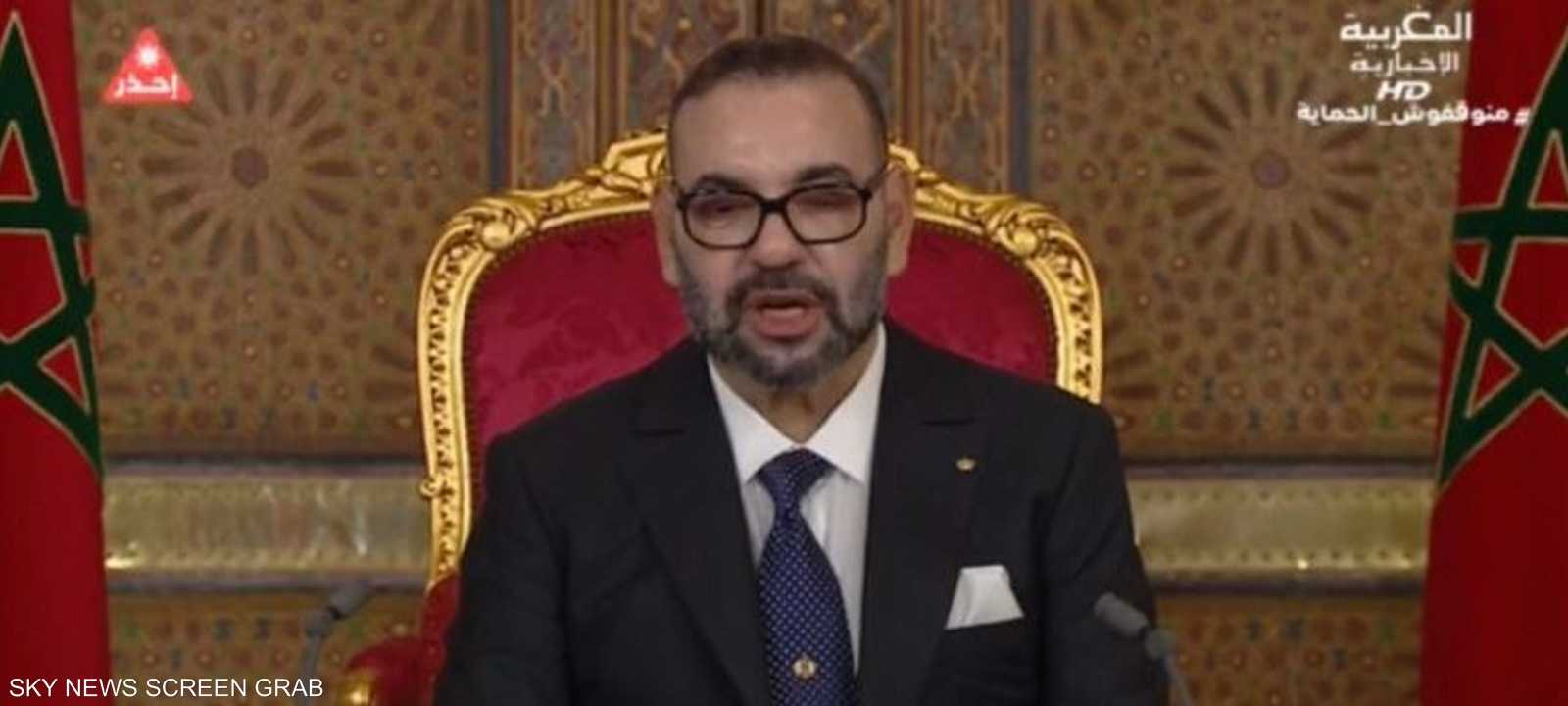الملك محمد السادس خلال خطاب العرش
