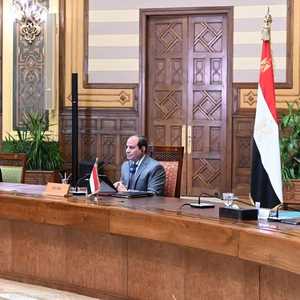 السيسي شارك في المؤتمر عبر الفيديو