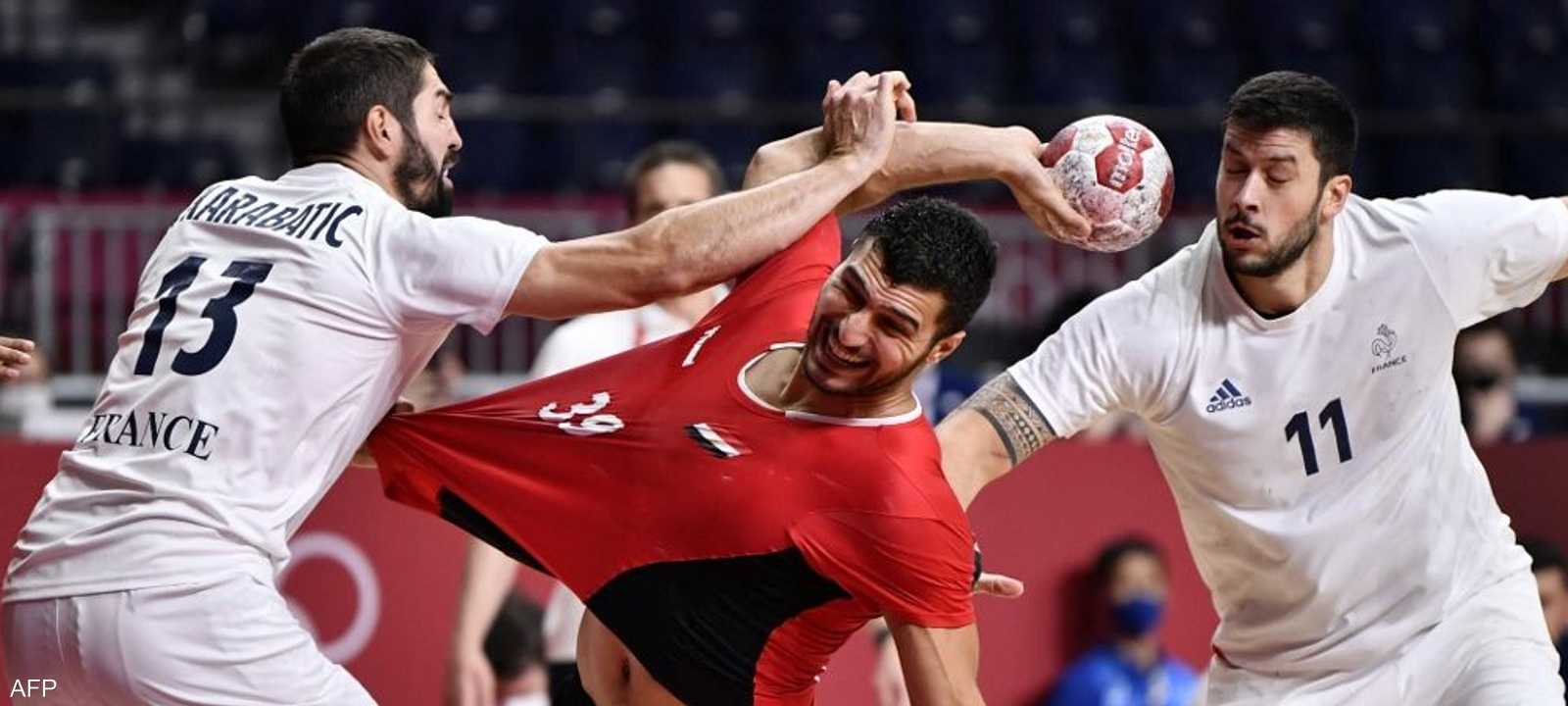 منتخب مصر عانى أمام دفاع فرنسا الصلب