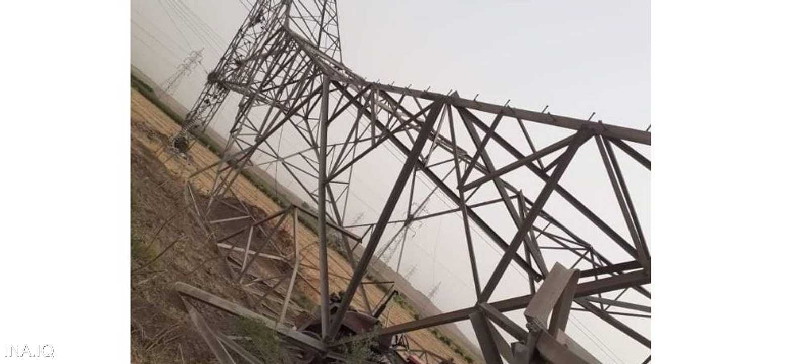 برج كهربائي بعد تعرضه لهجوم في محافظة نينوى العراقية