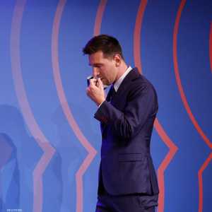 ميسي خلال المؤتمر الصحفي