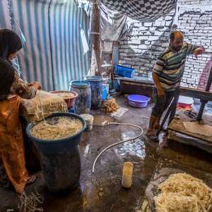 أحد البيوتات المصرية في مشروع لورق الحلفا