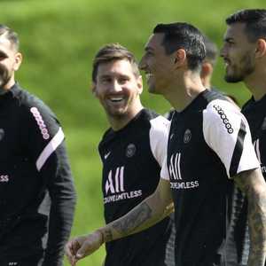 دي ماريا وميسي في تدريبات باريس سان جرمان