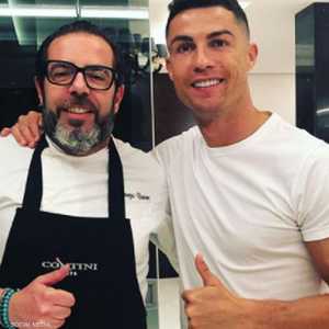 رونالدو والطاهي الشهير جورجيو بارون