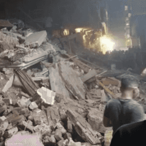 انهيار عقار في شبرا الخيمة بالقليوبية