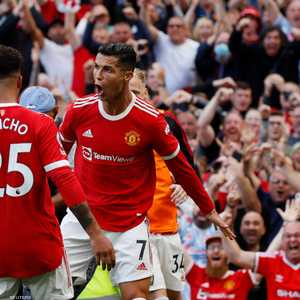 رونالدو محتفلا بهدفه الأول