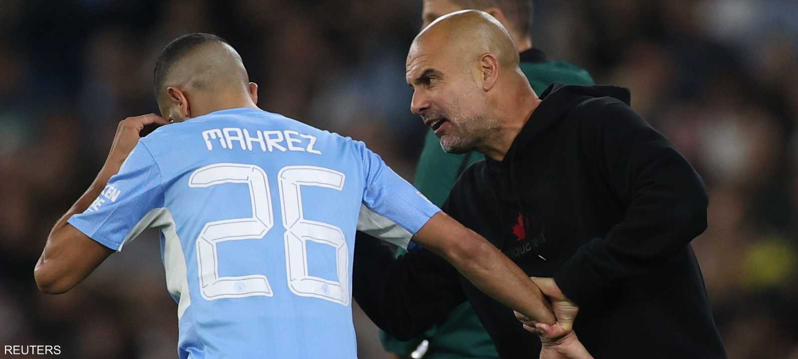 لحظة عصبية غوارديولا على محرز