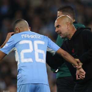 لحظة عصبية غوارديولا على محرز