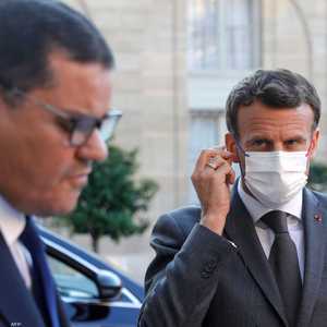 الدبيبة خلال لقائه بالرئيس الفرنسي ماكرون. أرشيفية