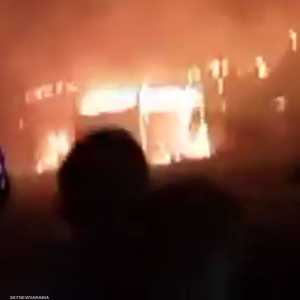 الحريق وقع بمنطقة البراجيل شمالي الجيزة
