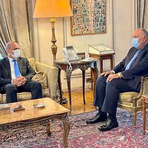 صورة من لقاء سامح شكري وعبد الله اللافي