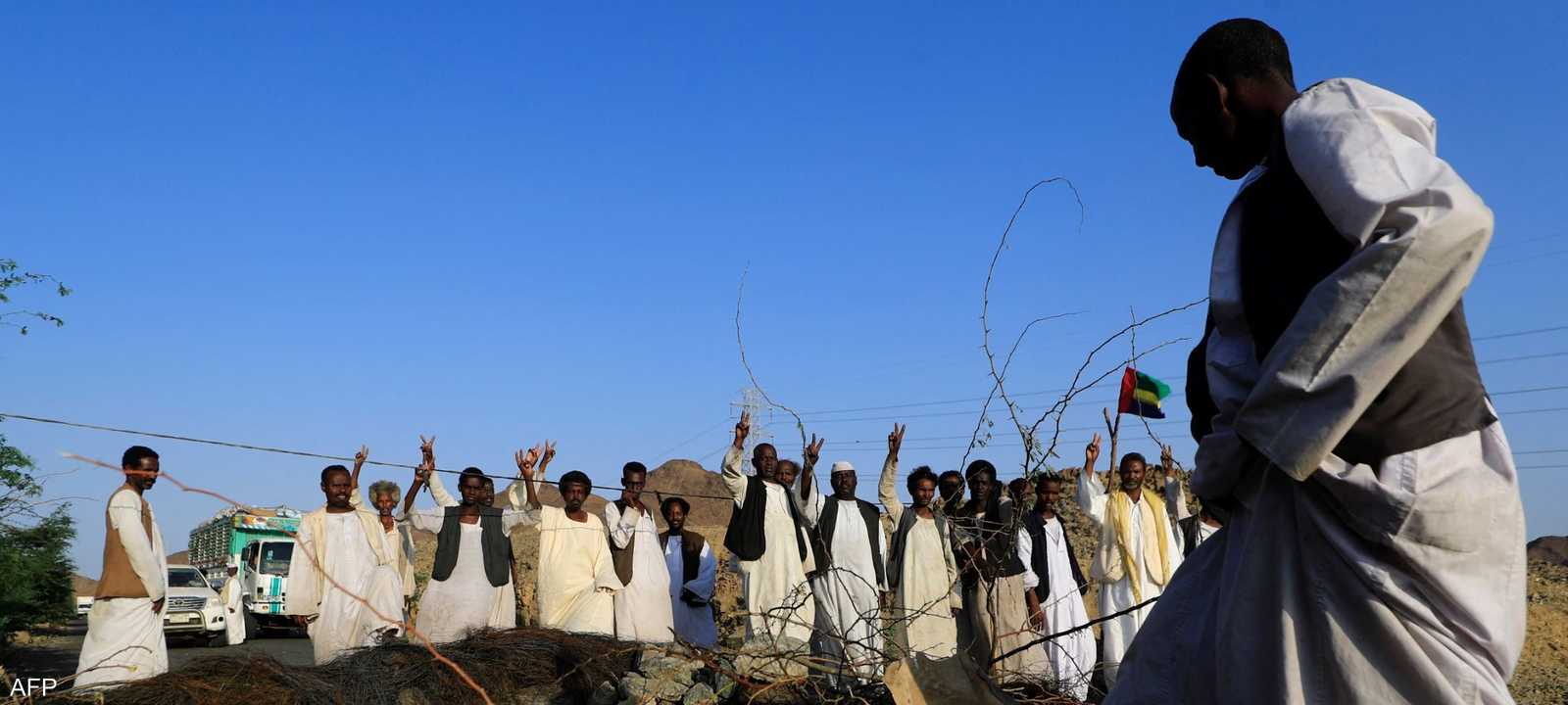 محتجون من شرق السودان