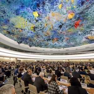 جانب من إحدى جلسات مجلس حقوق الإنسان بالأمم المتحدة.