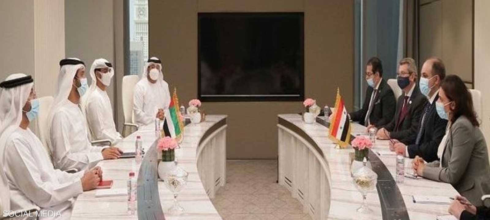 الإمارات وسوريا قررتا تعزيز التعاون