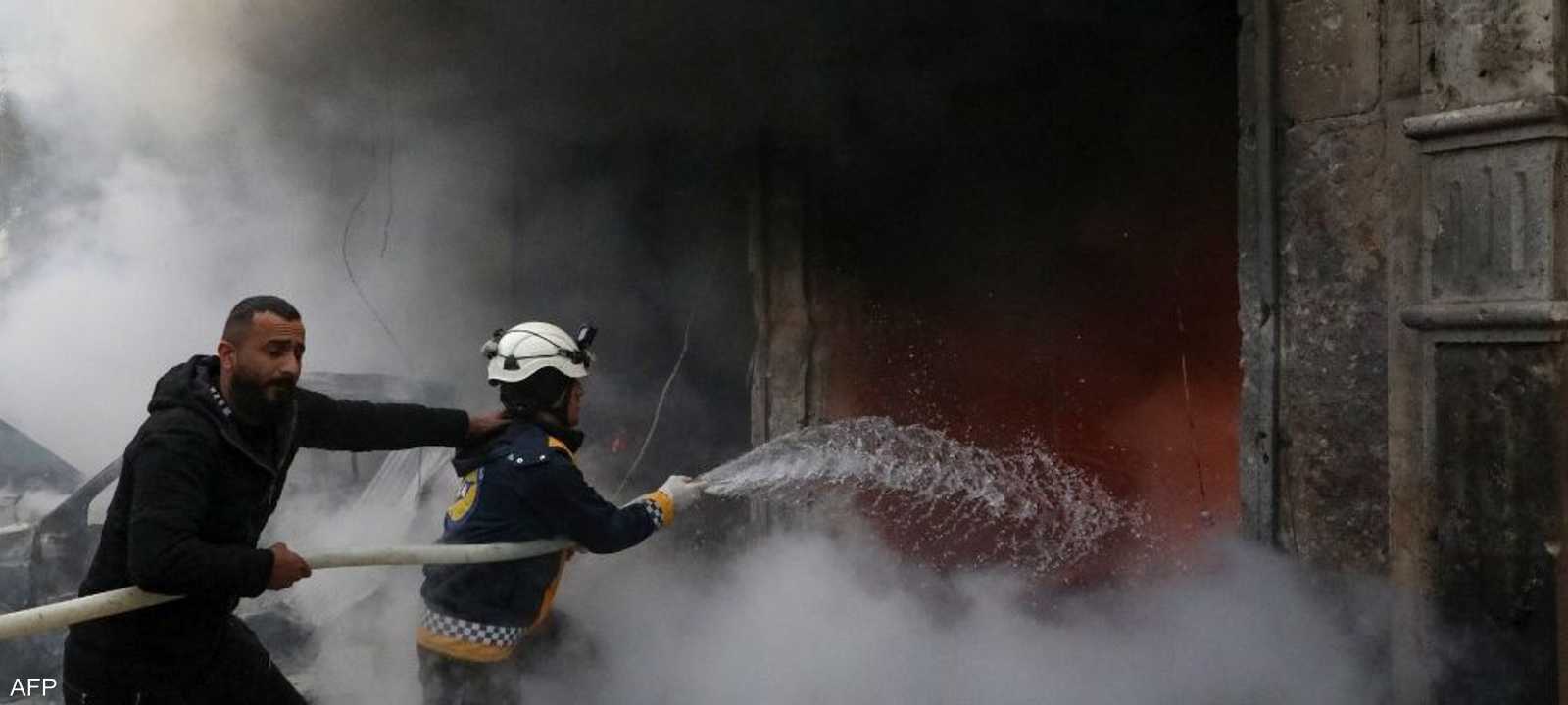 جانب من آثار تفجير سابق في حلب - أرشيف.