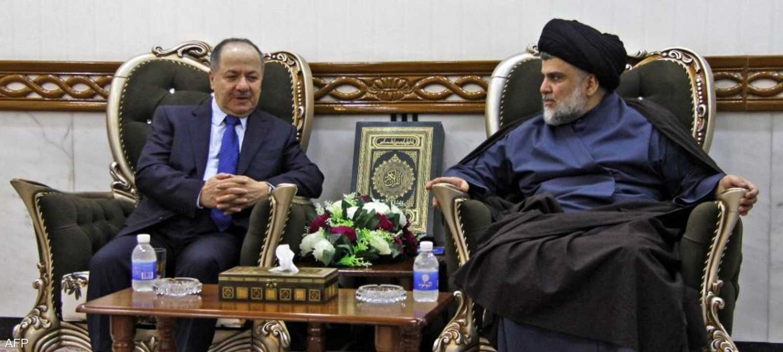 الصدر وبارزاني - صورة أرشيفية