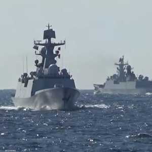 من التدريبات البحرية الصينية الروسية المشتركة