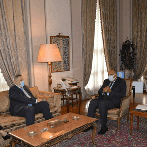 جانب من اجتماع سامح شكري ويان كوبيتش