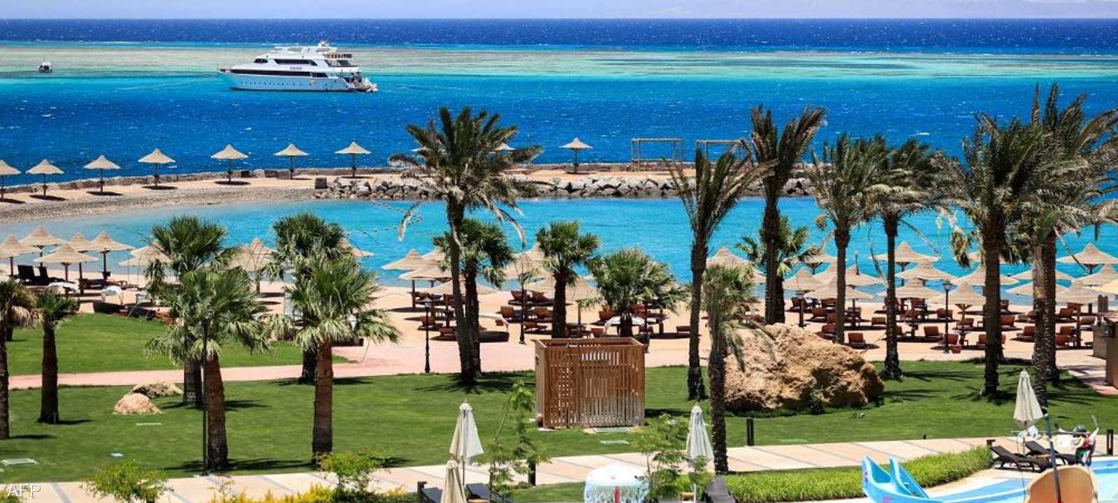 جانب من مدينة الغردقة السياحية في مصر.