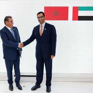 استقبال رئيس الحكومة المغربية بجناح الإمارات في COP 26