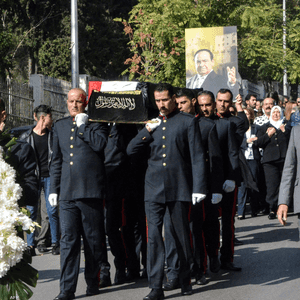 تشييع جثمان الفنان السوري الراحل صباح فخري