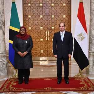 الرئيس المصري ونظيرته التنزانية