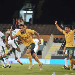 أرشيفية لمباراة سابقة بين المنتخب السعودي والأسترالي