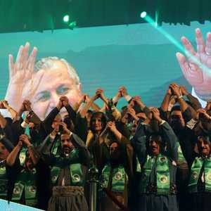 جانب من الحملة الانتخابية للاتحاد الوطني الكردستاني.