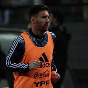 ميسي خلال التدريبات