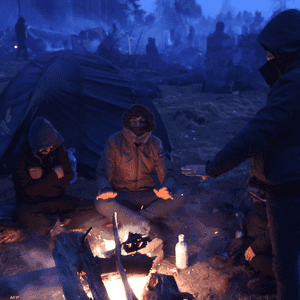 مهاجرون على الحدود بين بولندا وبيلاروسيا