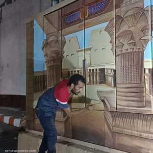 فنان مصري يحول أكشاك الكهرباء إلى تحف فنية