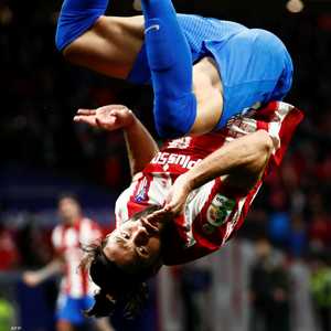 فيليبي في قفزة استعراضية بعد تسجيل هدف الفوز