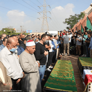 صلاة الجنازة على الفنانة المصرية الراحلة سهير البابلي