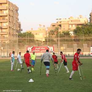 من تدريبات منتخب مصر ذات الساق الواحدة