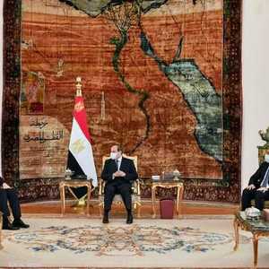 السيسي خلال استقباله ميقاتي