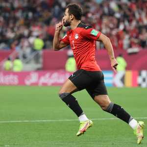 أحمد رفعت يحتفل بهدفه في المرمى الأردني