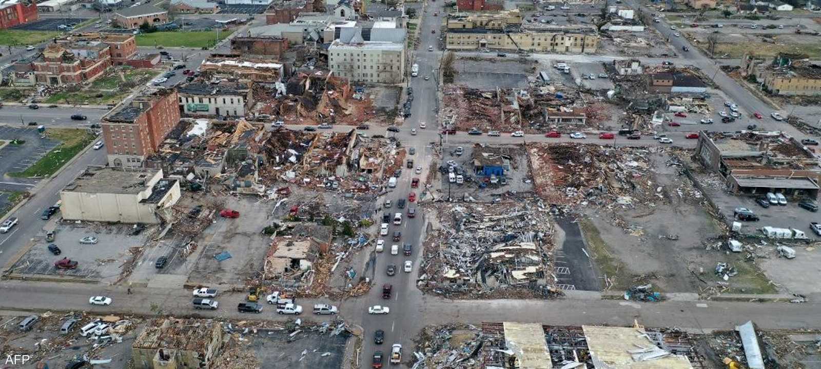 الأعاصير ضربت مساحات شاسعة من ولاية كنتاكي.