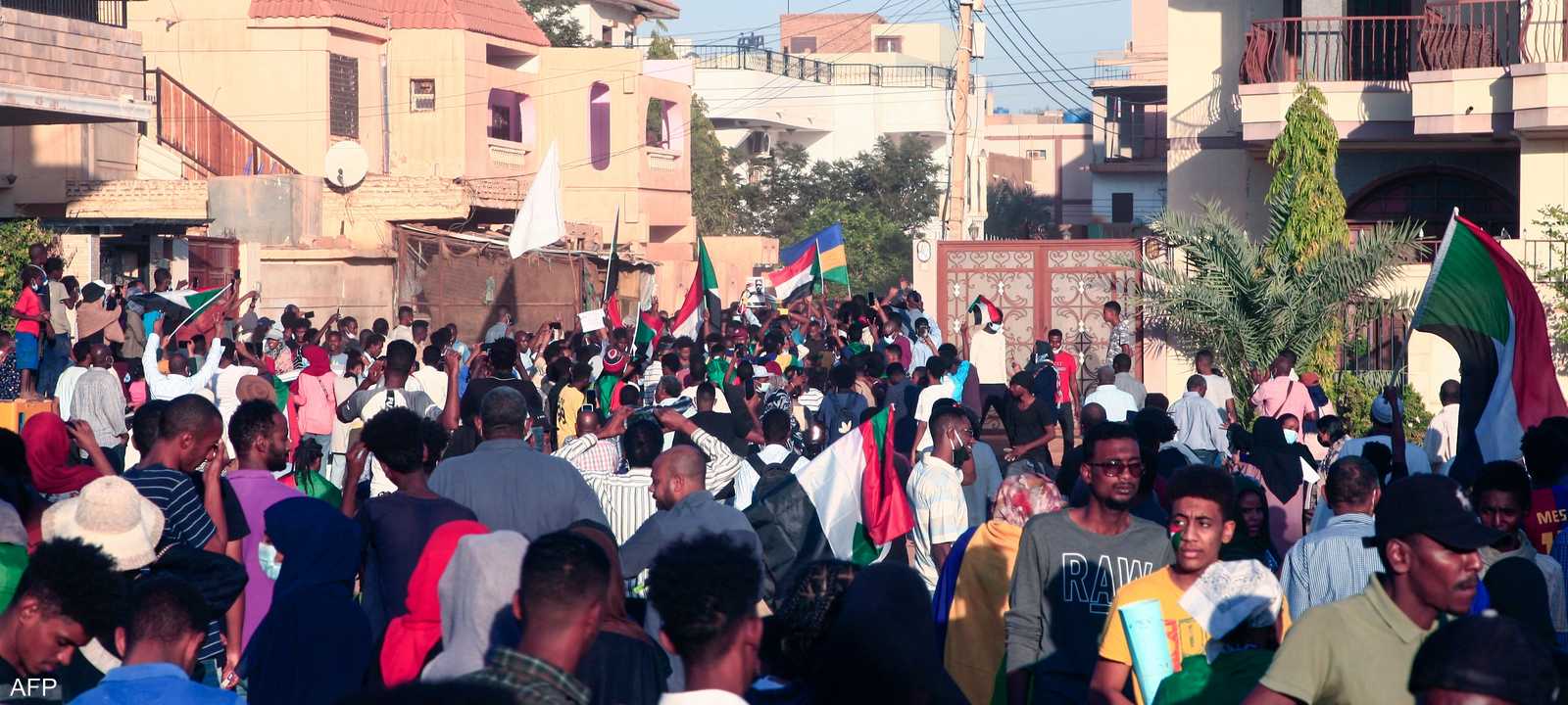 من تظاهرة سابقة في السودان.