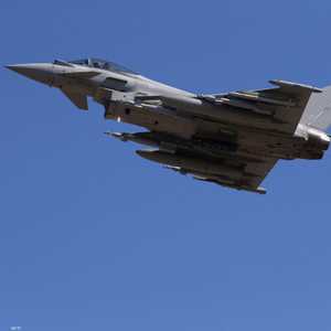 صاروخ من طائرة من طراز "يوروفايتر تايفون" أسقطت المسيرة