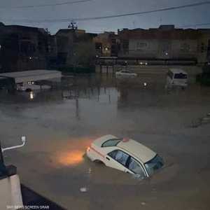 الفيضانات اجتاحت مدينة أربيل في إقليم كردستان العراق.