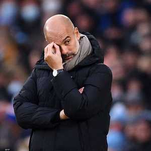 الإسباني بيب غوارديولا، مدرب مانشستر سيتي الإنجليزي.